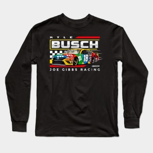 Checkered Flag Kyle Busch Long Sleeve T-Shirt